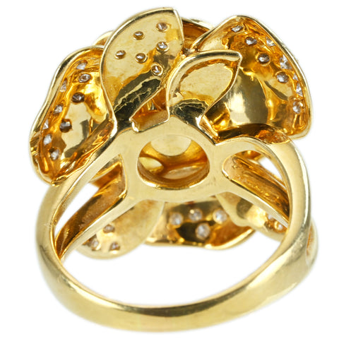 [Used] K18YG DIAMOND RING Diamond Ring D0.65ct 14.7g #14 