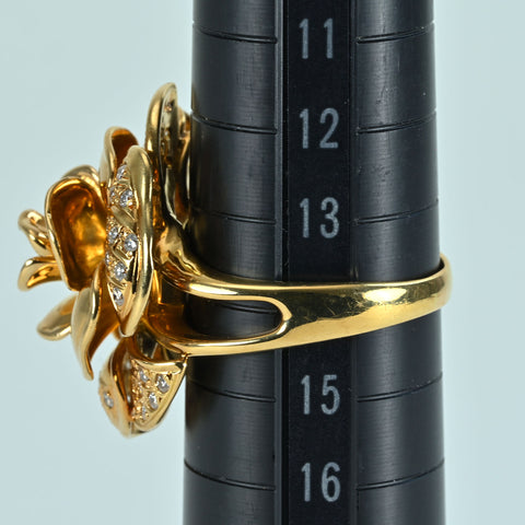 [Used] K18YG DIAMOND RING Diamond Ring D0.65ct 14.7g #14 