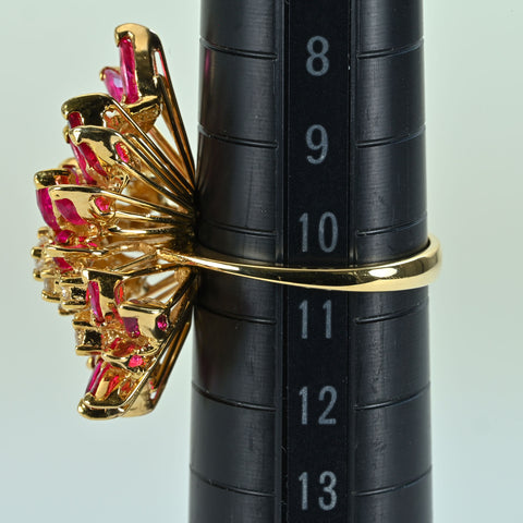 【中古】WALTHAM ウォルサム K18YG RUBY RING ルビーリング ソーティング 8.5g #11 ONE PRICE