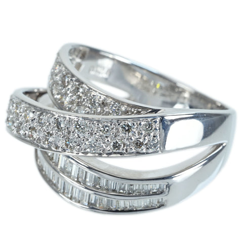 【中古】K18WG DIAMOND RING ダイヤモンドリング D1.26ct 9.5g #14