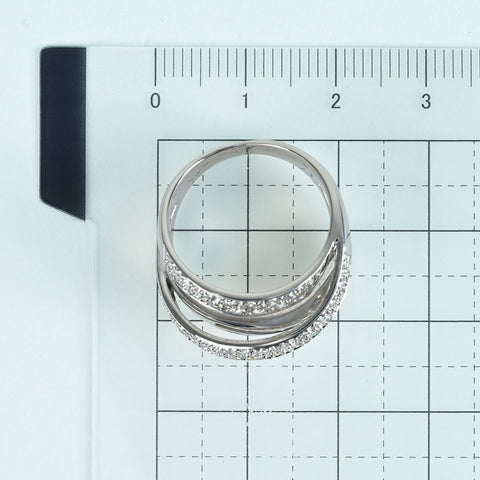 【中古】K18WG DIAMOND RING ダイヤモンドリング D1.26ct 9.5g #14