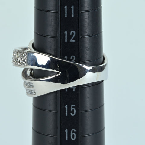【中古】K18WG DIAMOND RING ダイヤモンドリング D1.26ct 9.5g #14