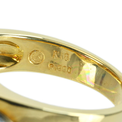 【中古】K18YG/WG GARNET RING ガーネットリング G4.75ct D0.17ct 10.2g #12.5