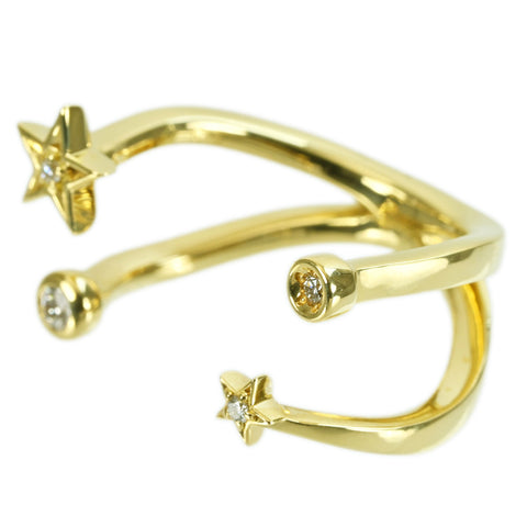 【中古】K18YG DIAMOND RING ダイヤモンドリング D0.085ct 5.8g #12.5