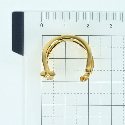 【中古】K18YG DIAMOND RING ダイヤモンドリング D0.085ct 5.8g #12.5