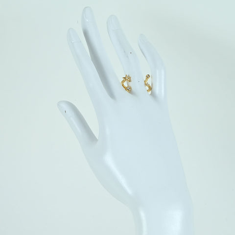 【中古】K18YG DIAMOND RING ダイヤモンドリング D0.085ct 5.8g #12.5