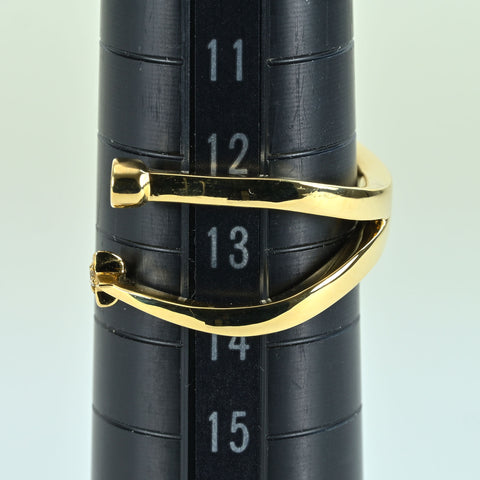 【中古】K18YG DIAMOND RING ダイヤモンドリング D0.085ct 5.8g #12.5