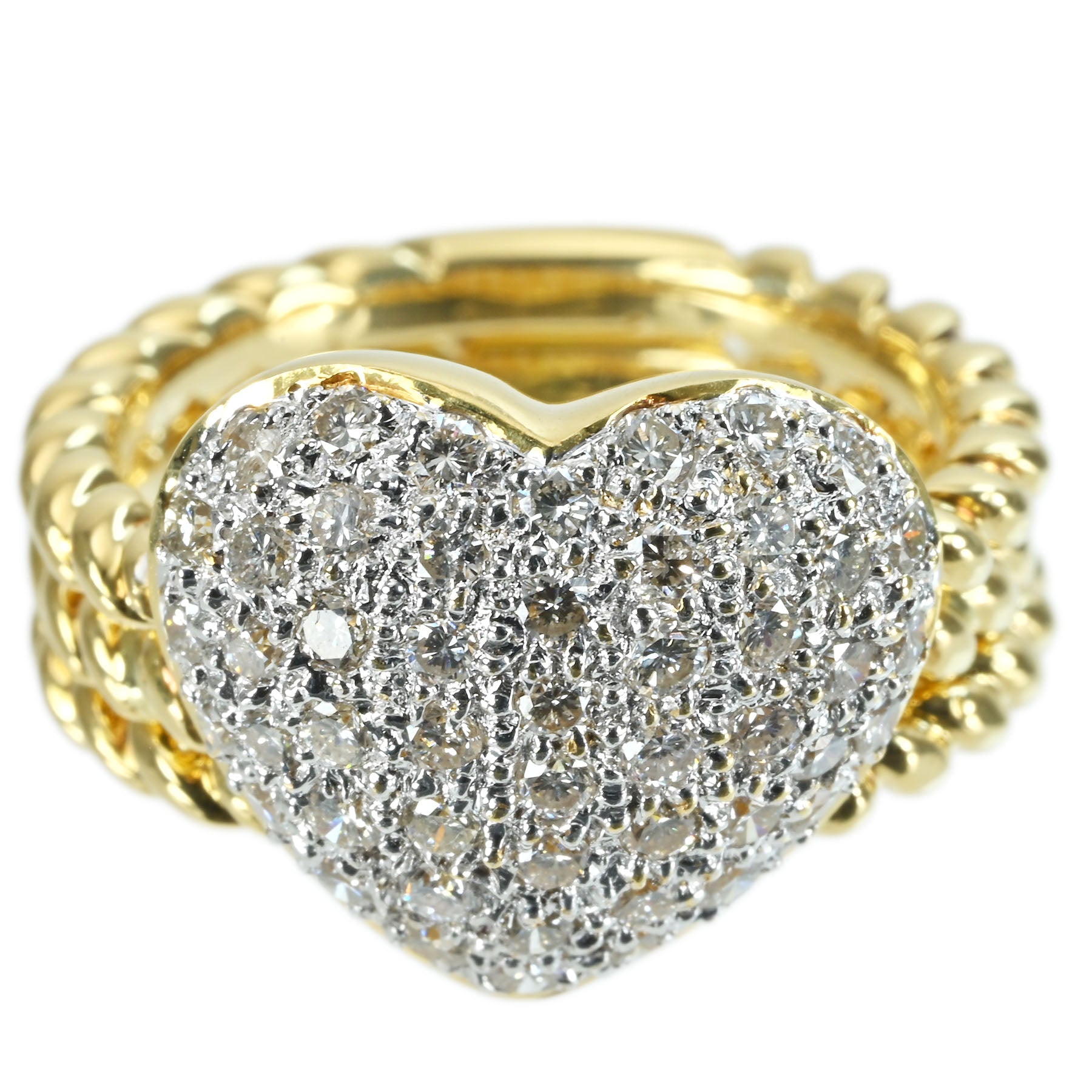 中古】K18YG DIAMOND RING ダイヤモンドリング D1.01ct 10.5g #9.5