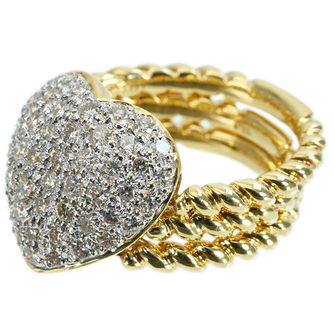 【中古】K18YG DIAMOND RING ダイヤモンドリング D1.01ct 10.5g #9.5