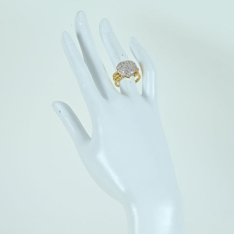 【中古】K18YG DIAMOND RING ダイヤモンドリング D1.01ct 10.5g #9.5