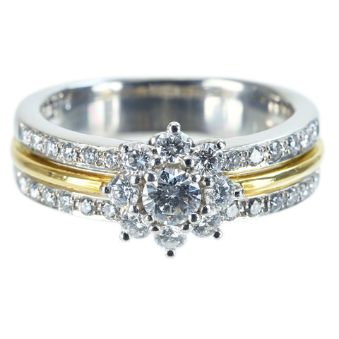 【中古】PT900/K18YG DIAMOND RING ダイヤモンドリング D0.76ct 10.5g #13