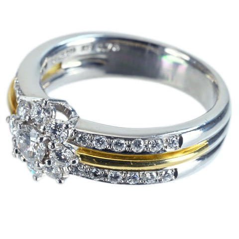 【中古】PT900/K18YG DIAMOND RING ダイヤモンドリング D0.76ct 10.5g #13
