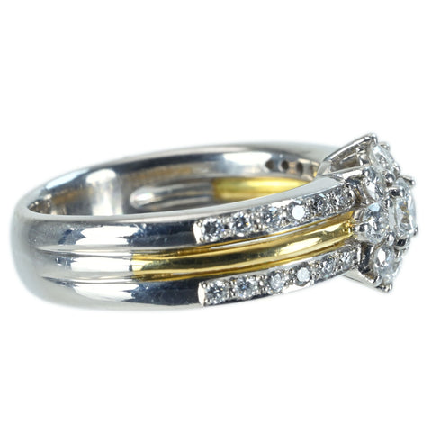 【中古】PT900/K18YG DIAMOND RING ダイヤモンドリング D0.76ct 10.5g #13