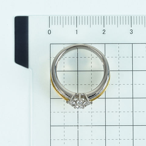 【中古】PT900/K18YG DIAMOND RING ダイヤモンドリング D0.76ct 10.5g #13