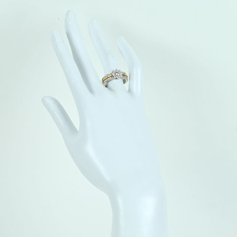 【中古】PT900/K18YG DIAMOND RING ダイヤモンドリング D0.76ct 10.5g #13