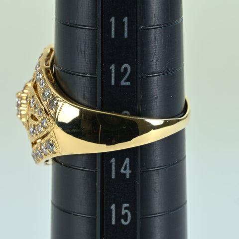 【中古】K18YG DIAMOND RING ダイヤモンドリング D1.00ct 6.1g #13