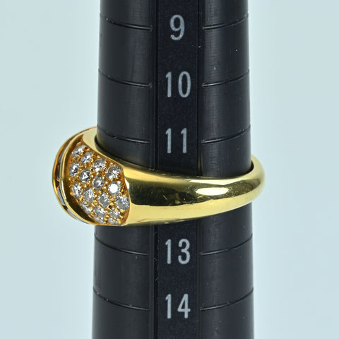 【中古】QUEEN（平和堂貿易） K18YG SAPPHIRE RING サファイア/ダイヤモンドリング 7.0g #12
