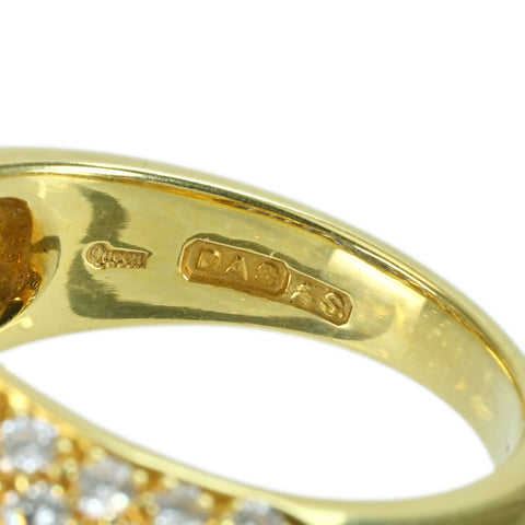【中古】QUEEN（平和堂貿易） K18YG SAPPHIRE RING サファイア/ダイヤモンドリング 7.0g #12
