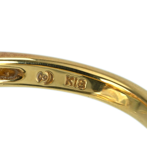 【中古】TASAKI タサキ K18YG AKOYA PEARL RING アコヤパールリング D0.06ct P5.3-6.6mm 5.3g #11 BOX ONE PRICE