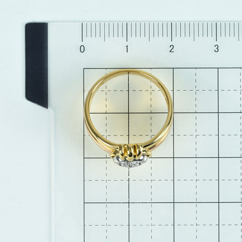 【中古】DAMIANI ダミアーニ K18YG/K18PG DIAMOND RING ダイヤモンドリング 5.7g ＃13 ONE PRICE