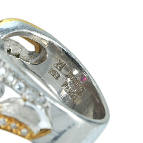 【中古】石川暢子 K18/PT900 TOURMALINE RING レッドトルマリンリング T2.73ct D0.56ct 14.5g #13