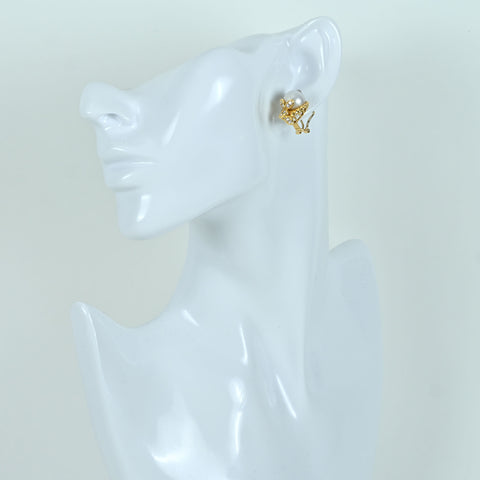 [Used] QUEEN Heiwado Boeki Queen K18YG Pearl Earrings P10.2-10.5mm 11.2g ONE PRICE