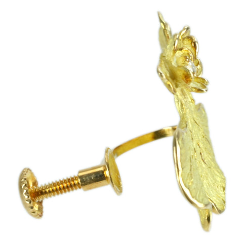 【中古】 AKコレクション池田啓子 K18YG DIAMOND EARRING ダイヤモンドイヤリング D0.08ct 5.7g