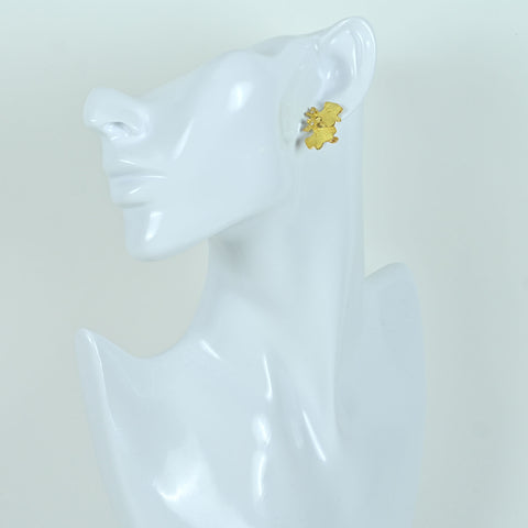 【中古】 AKコレクション池田啓子 K18YG DIAMOND EARRING ダイヤモンドイヤリング D0.08ct 5.7g