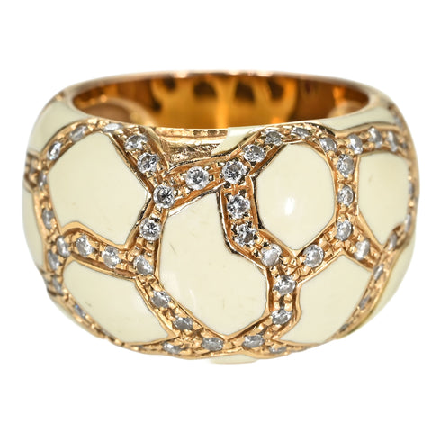 【中古】K18YG DIAMONDS RING ダイヤモンドリング 17.5g #14