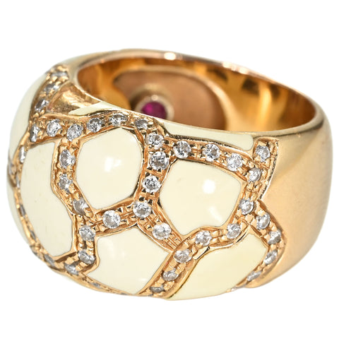 【中古】K18YG DIAMONDS RING ダイヤモンドリング 17.5g #14