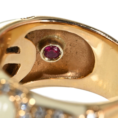 【中古】K18YG DIAMONDS RING ダイヤモンドリング 17.5g #14