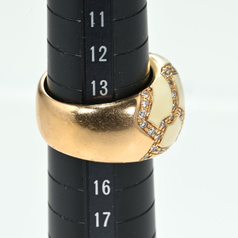 【中古】K18YG DIAMONDS RING ダイヤモンドリング 17.5g #14