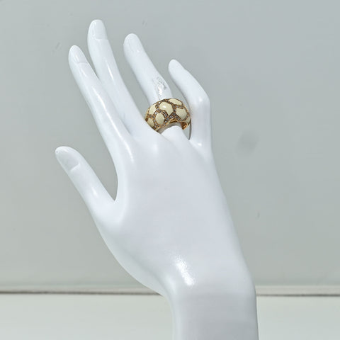 【中古】K18YG DIAMONDS RING ダイヤモンドリング 17.5g #14