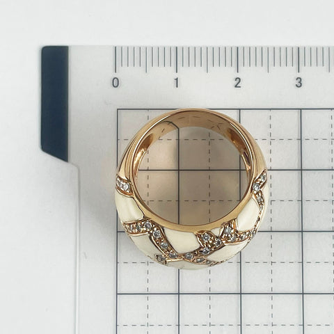 【中古】K18YG DIAMONDS RING ダイヤモンドリング 17.5g #14