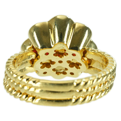 【中古】 K18YG RUBY RING ルビーリング R1.35ct D0.78ct 10.0g #10