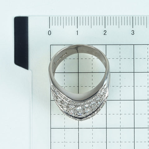 【中古】PT900 DIAMOND RING ダイヤモンドリング D1.00ct 13.2g #18