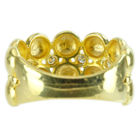 【中古】 K18YG DIAMOND RING ダイヤモンドリング D0.15ct 7.0g #14.5