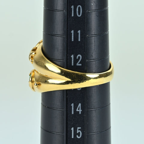 【中古】K18YG MULTI STONE RING  エメラルド/ルビー/サファイアリング 0.57 6.8g