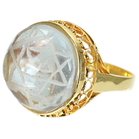 【中古】K18YG QUARTZ RING クォーツリング 6.8g #11