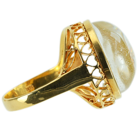【中古】K18YG QUARTZ RING クォーツリング 6.8g #11