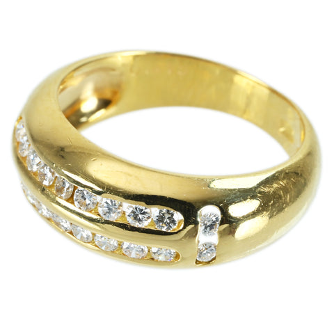 【中古】 K18YG DIAMOND RING ダイヤモンドリング D0.415ct 5.7g #10