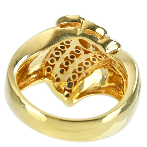 【中古】K18YG SAPPHIRE RING サファイアリング S0.70ct D0.05ct 11.6g #12.5