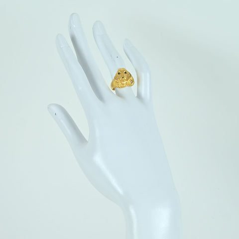 【中古】K18YG SAPPHIRE RING サファイアリング D0.02ct 5.6g #11.5