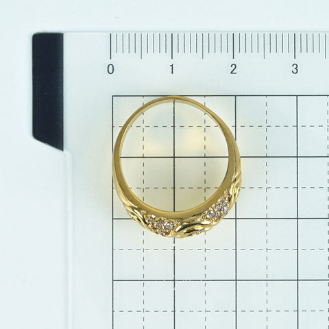 【中古】K14YG DIAMOND RING ダイヤモンドリング 5.5g #14