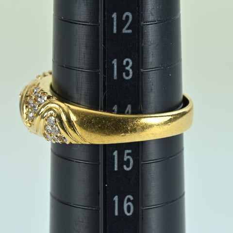 【中古】K14YG DIAMOND RING ダイヤモンドリング 5.5g #14