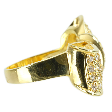 【中古】K18YG DIAMOND RING ダイヤモンドリング D0.35ct 5.5g #10