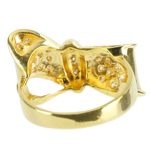 【中古】K18YG DIAMOND RING ダイヤモンドリング D0.35ct 5.5g #10