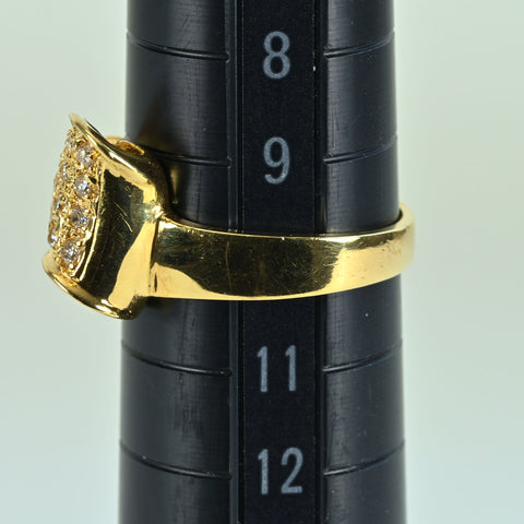 【中古】K18YG DIAMOND RING ダイヤモンドリング D0.35ct 5.5g #10