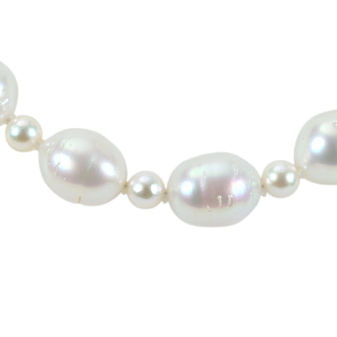 【中古】 SV BAROQUE PEARL NECKLACE バロックパールネックレス 10-12mm 88g