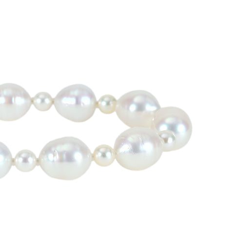 【中古】 SV BAROQUE PEARL NECKLACE バロックパールネックレス 10-12mm 88g